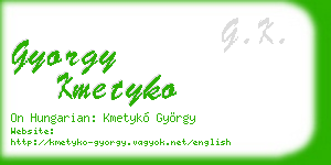 gyorgy kmetyko business card